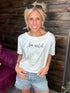 BE WILD WIDE NECK TEE